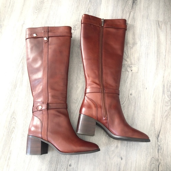 Essex Lane Lizzy Wide Calf Boots in Rich Caramel - Picture 4 of 14